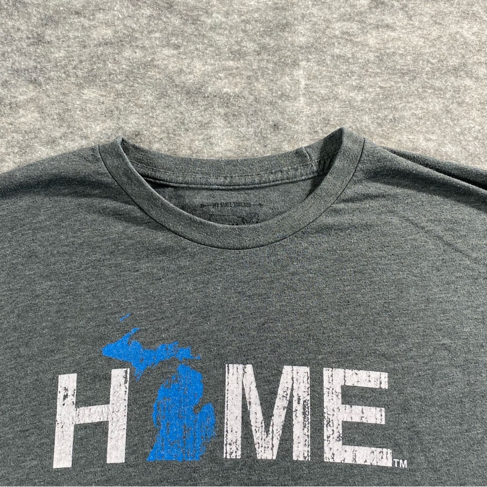 My State Threads Michigan Womens Gray Long Sleeve Pullover‎ Tee Size XL - Picture 3 of 8